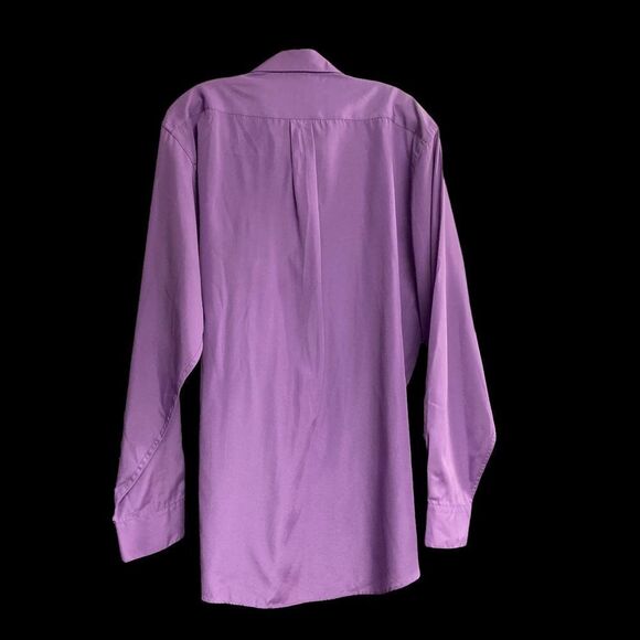 RENZO‎ Men’s Long Sleeve Purple Shirt Size XL 17/17.5-34/35 Button Down - Picture 2 of 11
